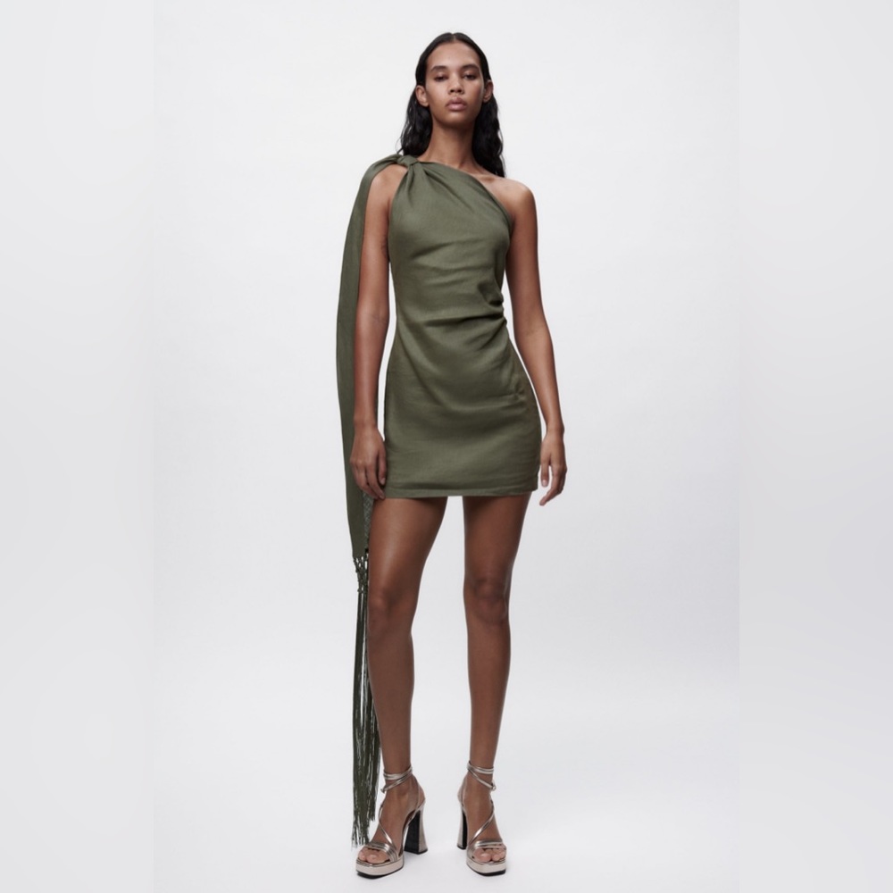 Zara - Asymmetric Linen dress